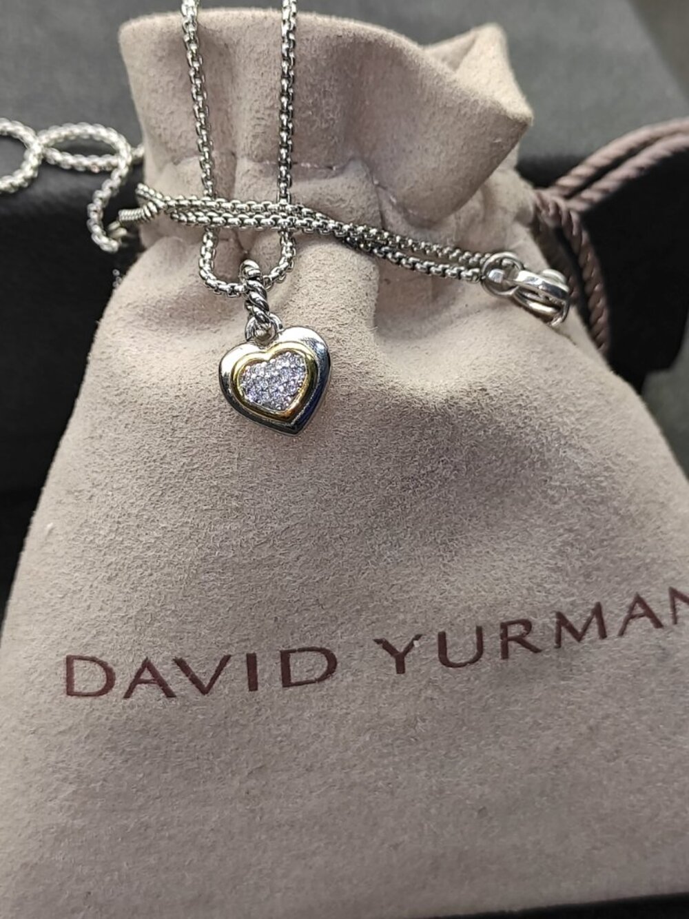 David Yurman 925 Silver Necklaces with Original Pouch